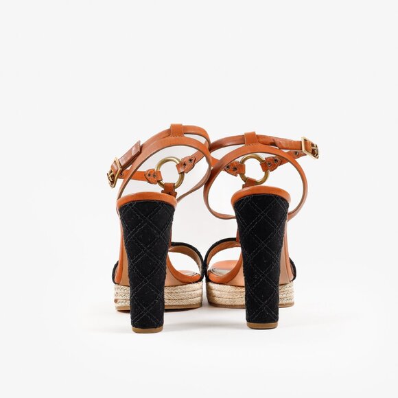 Marc Jacobs Brown & Black Strappy Heels - Picture 3 of 12